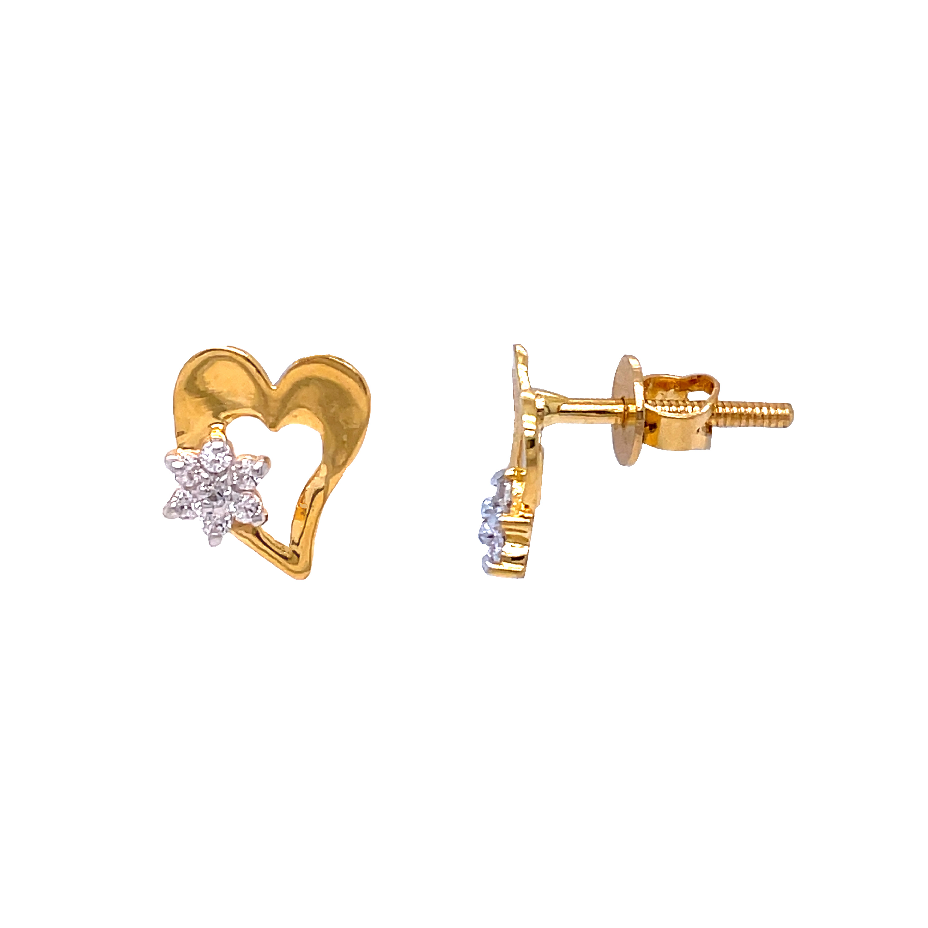 Hearty Diamond Studded Earrings 
