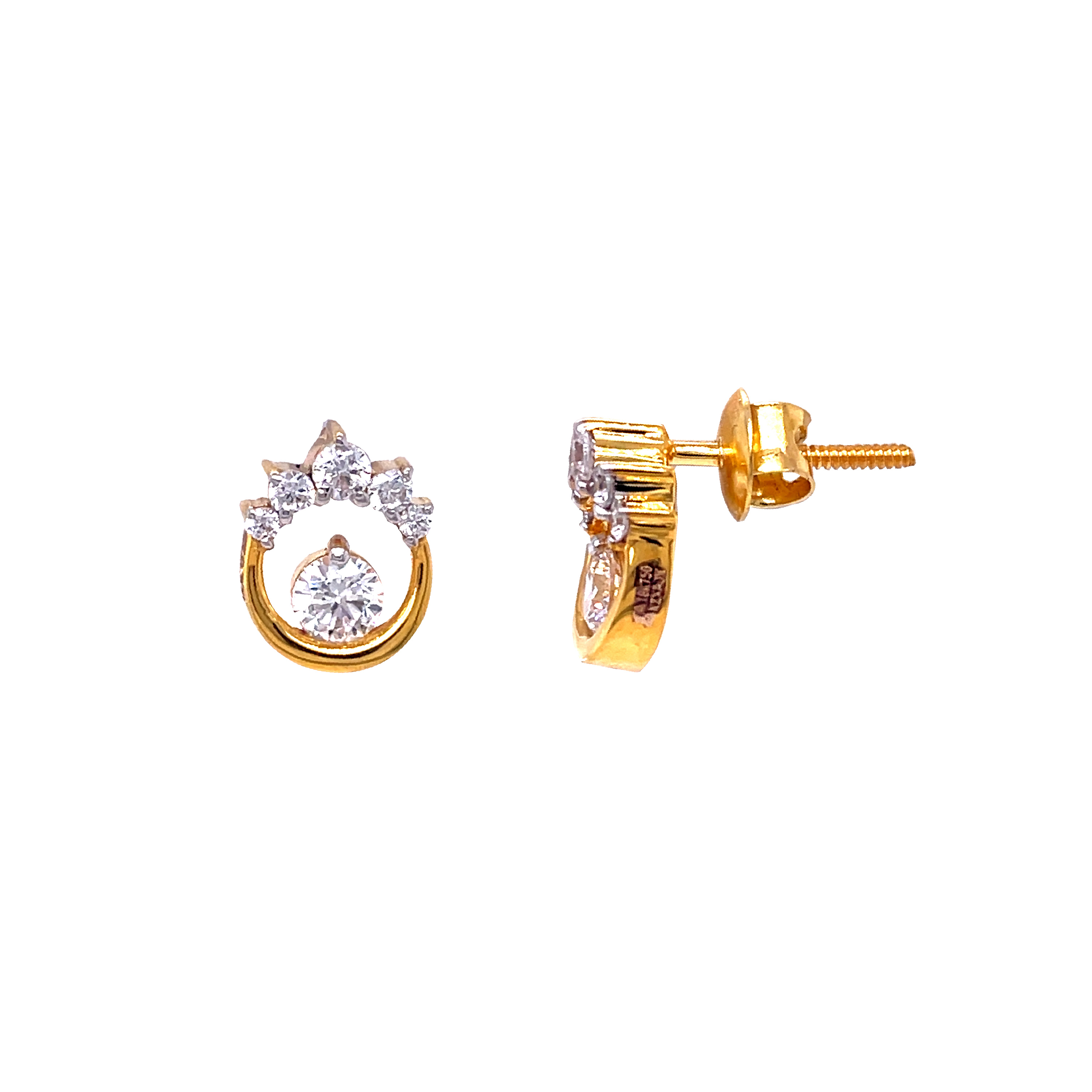 Dazzling Gold Stud Earrings