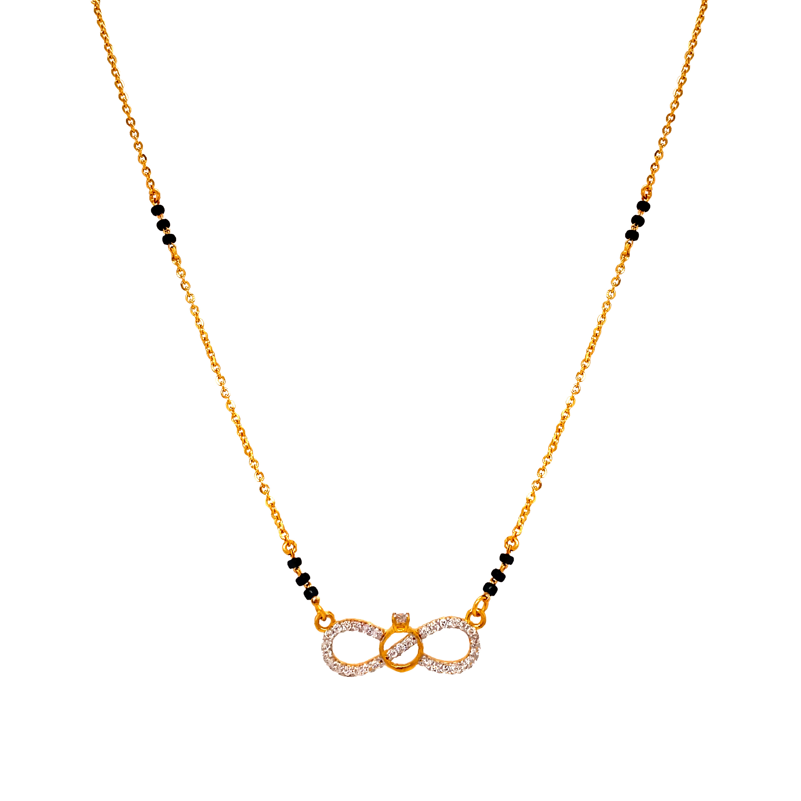 Sparkling Infinity Gold Mangalsutra